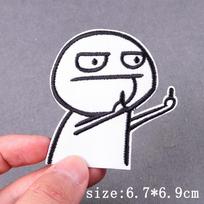 Duck/Frog Knife Embroidery Patch Iron On Patches For Clothing Thermoadhesive Patches On Clothes Hip Hop Animal Patch For Clothes