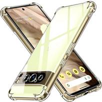Google Pixel 9 Pro XL minkštas silikoninis skaidrus smūgiams atsparus rėmelis galinis dėklas skirtas Pixel 8A 7A 6 Pro 5 kameros apsaugai TPU telefono dangtelis Google Pixel 6 skaidri