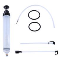 Automotive Fluid Extractors Pumps with Long Rubber Hose Oil Change Syringes Manual Fuels Suction Filler Fluid Oil Change white