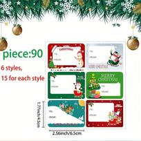 Jolly Christmas Labels: 120 Festive Stickers for Gift Wrapping - Self-Adhesive, Paper Material 20pcs