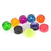 10 vnt. kojinio jungiklio dangteliai, atsitiktinės spalvos, plastikiniai buferiai gitaros efektų pedalams 24.4*12mm