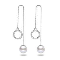 Ear Chain, Femininity Silver-plated Pearl Earline, Tassel Medium and Long Earline.