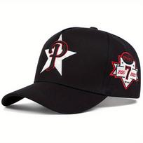 Letter P Pentagram Side 7 Embroidery Baseball Cap Outdoor Sun Protection Men and Women Hat Adjustable Cotton Hip Hop Caps Fishing Hats juoda