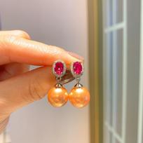 Huayei Jewelry Tiktok New Pearl Stud Pearl Inlaid Gemstone Pearl