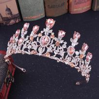 New popular wedding headwear multi-color water drop crystal bridal crown headband wedding accessories white