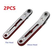 2pcs Mini Ratchet Wrench Screwdriver Set 90 Degree Offset Screwdriver Handle gray