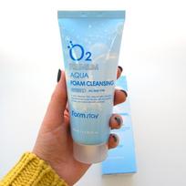 FARMSTAY O2 PREMIUM AQUA FOAM CLEANSING, Moisturizing,Korean Cosmetics, Kbeauty, sample