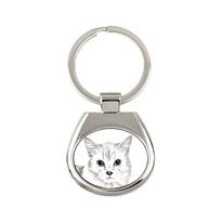 Mančkinas katė - raktų pakabukas su kate, raktų pakabukas su atspaudu, personalizuotas pakabukas iš Art-Dog prekės ženklo sidabras