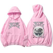Men Streetwear Hoodies Korean Band Ate Chk Chk Boom Sweatshirts Sudaderas Hombre Fashion Hip Hop Streetwear Graphic Clothes Tops XS rožinė
