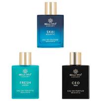 Bella Vita Luxury Men & Women Work & Play Combo & , 3 Premium Long Lasting Liquid Fragrance Aquatic Scent  & Ceo Men Edp, 100 Ml Each