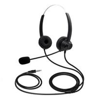 3.5mm Wired Computer Headset with Microphone Dualear Headphones Universal Office Call Center juoda