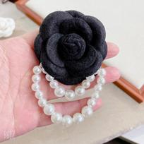 Fashion Women Elegant Korean Style Camellia Pearl Brooches Pins Fashion Cloth Flower Wedding Party Exquisite Brooch Pin Badges
