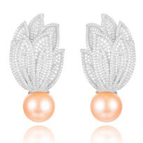 Missvikki Super Luxury Passionate Torch Pearl Earrings Trendy Cubic Zircon Wedding Engagement Party Earrings For Women