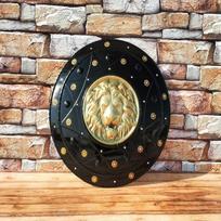 Medieval Lion Face Shield  Black Warrior Viking Shield Reenactment Shield Battle Armor Round Shield 55.88cm