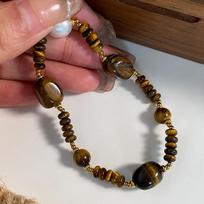 Natural Tiger'S Eye Stone Freshwater Real Pearl Bracelet Retro Niche High-End Sense Medieval Ethnic Style Bracelet Bracelet Jewelry