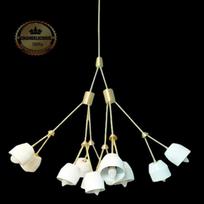 Šviestuvas pakabinamas Fourchette Gražūs 12 gaubtų Meninis Apšvietimo Šviestuvas Modernūs Namai Sputnik Liustra Šviesa 28 inches Width auksinė
