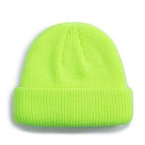 Kasdienė Žvejo Kepurė Unisex Jūreiviško Stiliaus Rudeninė Kepurė Rumbuoti Megzti Kepurės Vyrams Moterims Trumpa Melono Žieminė Kepurė 54cm-58cm yellow