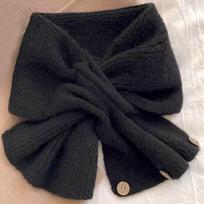 1vnt Fashion Winter Šiltas Kryžminis Šalikas Vienspalvis Megztas Kaklo skarelė Vėjui atspari Šalčiui Neperšlampama kaklo apsauga smėlis