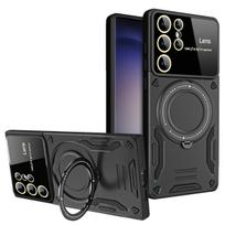 Šarvuotas Stovas Laikiklis Telefono Dėklas Skirtas Samsung Galaxy S23 Ultra S23 Plus S23FE S 23 FE Magsafe Belaidis Įkrovimas Magnetinis Dangtelis Samsung S23FE violetinė