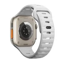 Silicone Strap for Apple Watch Band series 10 42mm 46mm 9 8 7 41 45mm ultra2 49mm 44 40 38 42mm Correa Band for Iwatch 6 SE 5 4 38 40 41mm balta