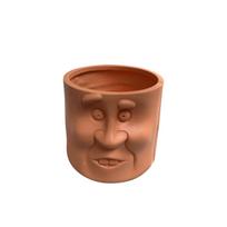 Gėlių vazonai, papuošti veido karikatūra Juokingais vazoniniais dervos ornamentais One Size brown
