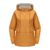 New Hooded Solid Color Windbreaker Women's Long-sleeved Spring and Autumn Thin Coat Casual Women's Clothing 3XL black