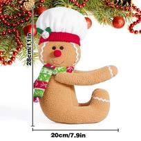 Christmas Gingerbread Man Doll Ornaments Xmas Tree Toppers Curtain Buckle Wine Bottle Decoration for Home 2025 New Year Gifts