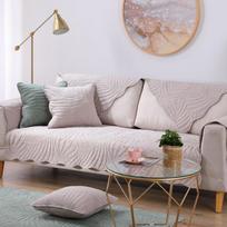Four Seasons Universal Sofa Towel Europe Style Sofa Cover Cushion Quilted Couch Cover Cotton Non-slip Armrest Towel Pillowcas 70x70cm 1pcs gray