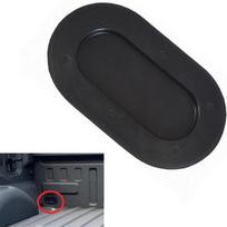1 vnt. Juodas sriegiuotas sunkvežimio kėbulo panelės sandariklis 4L3Z-99277B76-AA Tinka Ford F150/250/350/450/550 sunkvežimio kėbulo ovaliam drenažo kištuko dangteliui black