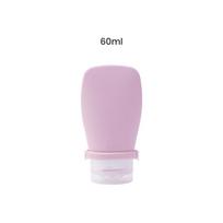 60 ml silikoniniai kelioniniai buteliukai, skirti subpakavimui ir laikymui, nepralaidūs, papildomi buteliukai šampūnui, odos priežiūros produktams violetinė