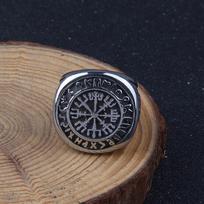 Stainless Steel Viking Runic Compass Ring for Men Women 7