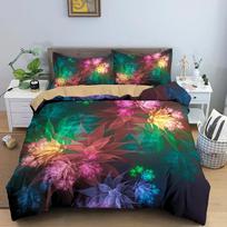 Mandala Gėlės Antklodės Užvalkalų Rinkinys Bohemiškas Antklodės Užvalkalas Egzotiškas Gėlių Paaugliams Suaugusiems Dvigulė Karalienė Karališka Dydis Poliesterio Antklodės Užvalkalas 70x133cm 2pcs blue