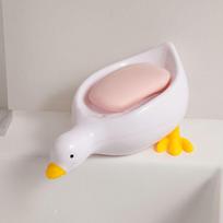 Little Yellow Duck Muilo dėžutė Animacinių filmų keraminis nutekamojo muilo laikiklis Buitinis kūrybingas muilo laikiklis dušo vonios kambario laikymo įtaisai geltona