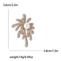 Fashion Alloy Rhinestone Pearl Fireworks Brooch Elegant Luxury Ladies Suit Cardigan Brooch Accessories Pin