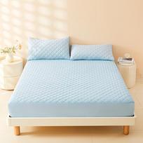 1pc 3D Air Fabric Thick Mattress Cover 100% Waterproof Mattress Protector Soft and Breathable Fitted Bed Sheet (No Pillowcase) 90x200x30cm šviesiai mėlyna spalva