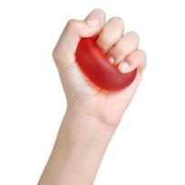Flamingo Gel Exercise Ball for Hand, Grip Muscle Strengthening,Stress Relief, Arthritis, Finger, Wrist | Color-Medium-Red | Size-U white