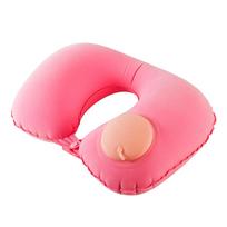 Inflatable Neck Pillow U Shaped Travel Pillow Neck Support Car Accessories rožinė
