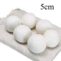 6vnt/komplektas Vilnos džiovinimo rutulys Daugkartinio naudojimo minkštiklis Skalbimo kamuolys 5 cm/1,97 colio buitinis skalbinių kamuolys Vilnos džiovinimo rutulys skalbimo mašinos priedai 6pcs white