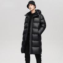 Over The Knee Long Black Gold Couple Style Thickened Extreme Cold Down Jacket Winter New Style Long Down Jacket for Men and Women M