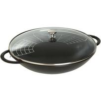 STAUB 405093980 - Wok avec couvercle - Ø 37 cm - Noir mat - Tous feux dont induction juoda
