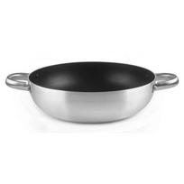 IBILI Gastronomy - Poêle Antiadhésive avec 2 Anses en Aluminium (28 cm) - Manche Acier Inoxydable - Spécial Gaz