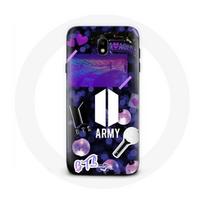Coque pour Samsung Galaxy J7 2017 Bangtan Sonyeondan BTS Logo Army Bomb Lightstick - Maniacase juoda