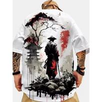 Mens Vibrant Scenic Print T-Shirt - Soft Polyester Crew Neck Tee with Slight Stretch, Machine Washable, All-Season Basics for Outdoor S