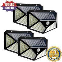 Lauko sieninis saulės šviestuvas - Juodas - 100 LED - Judesio jutiklis - IP65 atsparus vandeniui - Sodas