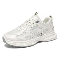 Men's casual sports shoes breathable soft sole four season new comfortable outdoor running shoes fashion versatile male sneakers 44 white