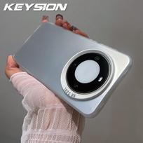 KEYSION Metallic Aurora Skin Matte Case for Huawei Mate 60 Pro+ Silicone Shockproof Phone Cover for Huawei Mate 50 40 30 Pro 5G for Huawei Mate 60 balta