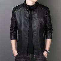 Men's Leather Jackets, Velvet Thickened Leather Jackets, Young and Middle-aged Motorcycle Leather Jackets, Trendy Men's Jackets L