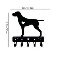 1pc German Shorthaired Pointer Dog - Key Hooks & Keychain Holder - Metal Wall Art for Wall-Mounted Key, Towel, and Coat Rack M juoda