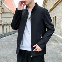 New Coat Men's Spring and Autumn Trendy Slim Korean Style Handsome Lapel Jacket Simple and Versatile Casual M