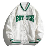 New Hong Kong style jacket youth baseball uniform letter print jacket men's trendy autumn casual men M
